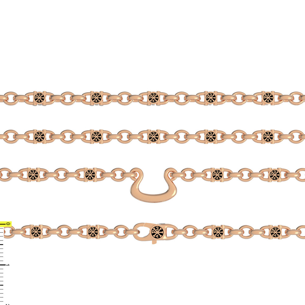 Цепь из золота c эмаль