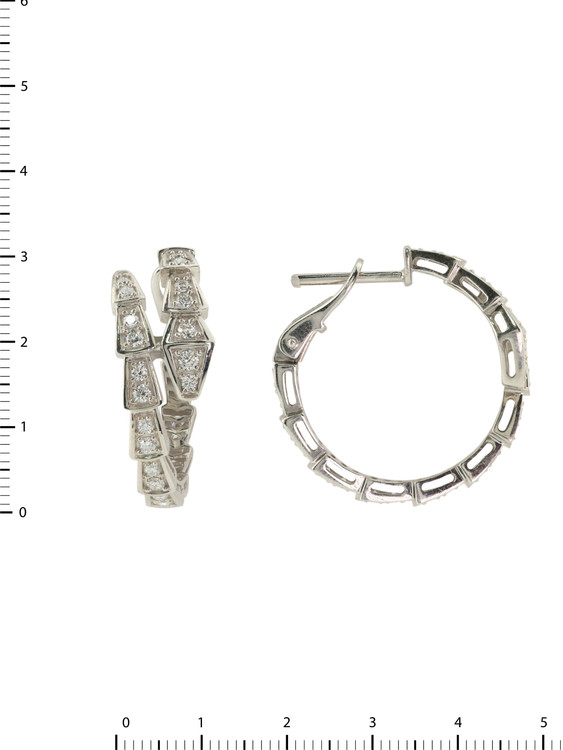 Серьги из белого золота c бриллиантами