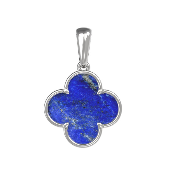 Подвеска из белого золота c лазуритом