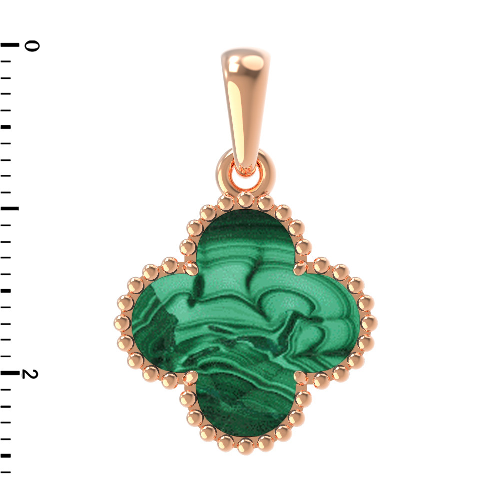 Подвеска из золота c малахитом