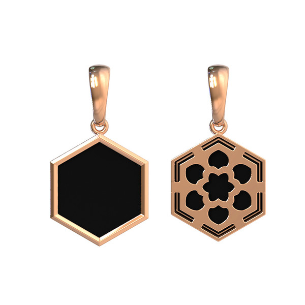 Подвеска из золота c ониксом