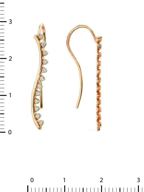 Серьги из золота c бриллиантами