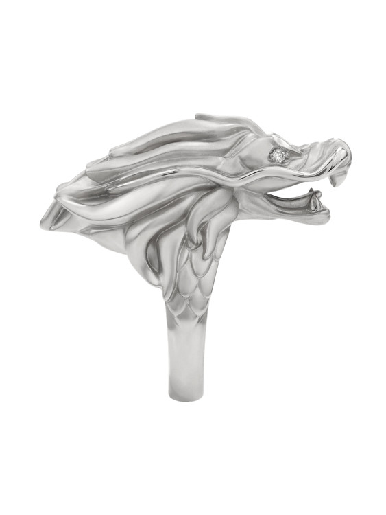 Кольцо из белого золота c бриллиантами