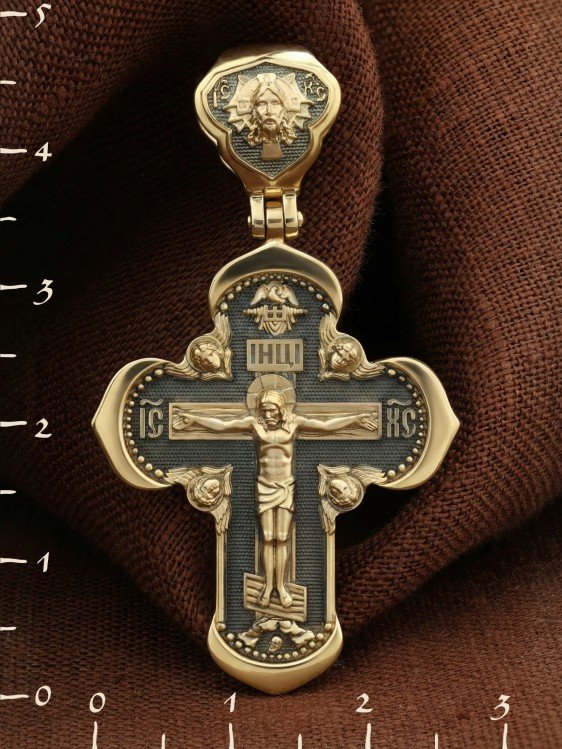 Крест из лимонного золота