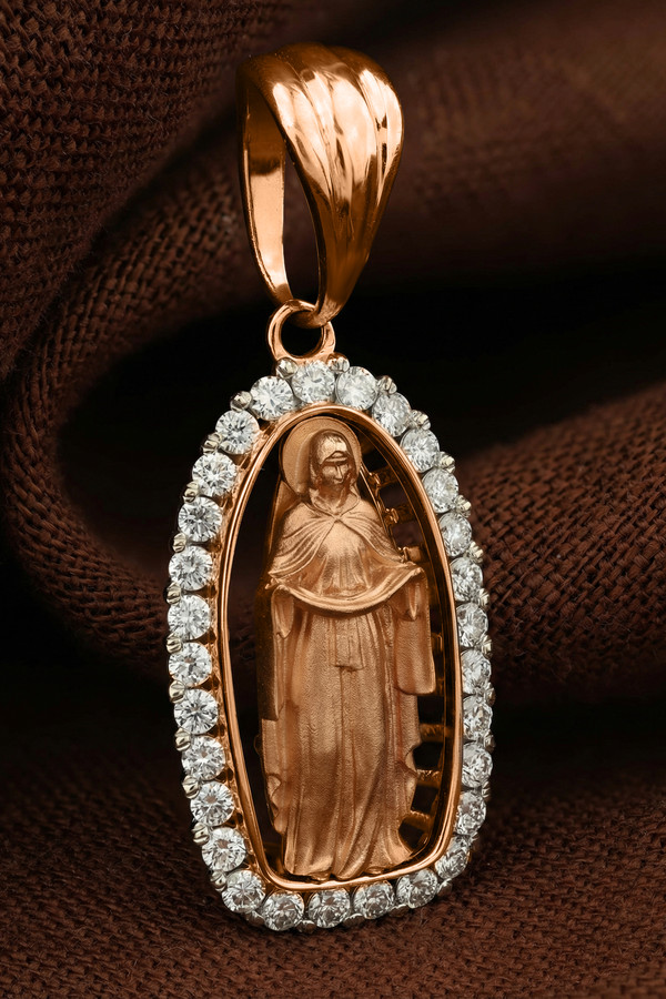 Образок из золота c бриллиантами