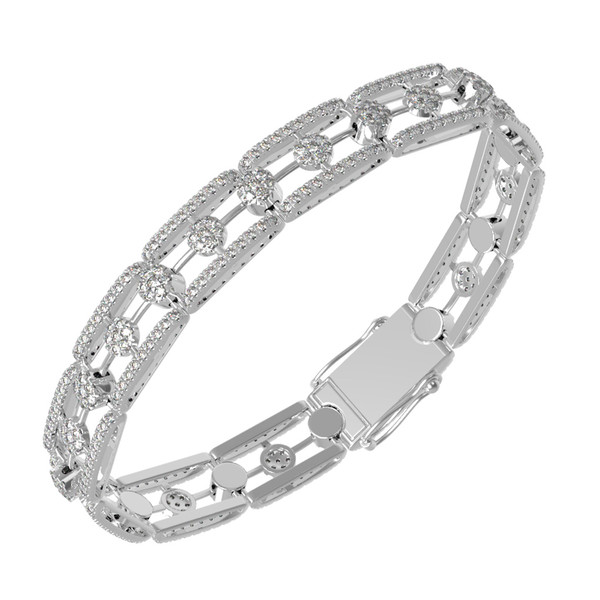 Браслет из белого золота c бриллиантами