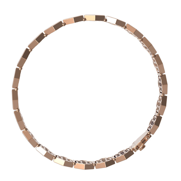 Браслет из золота c малахитом и перламутром