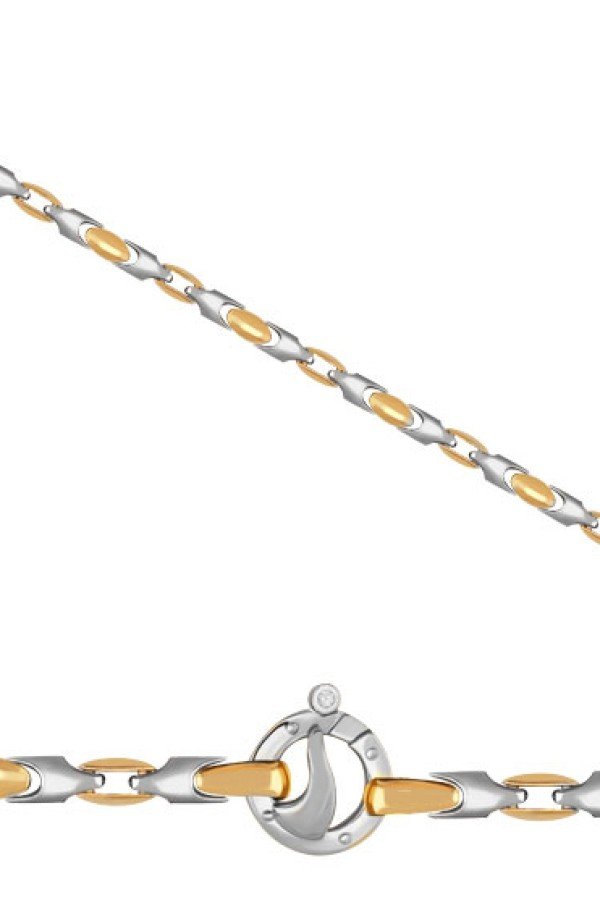 Цепь из белого золота c фианитом