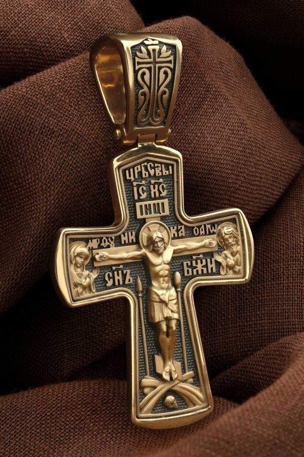 Крест из лимонного золота
