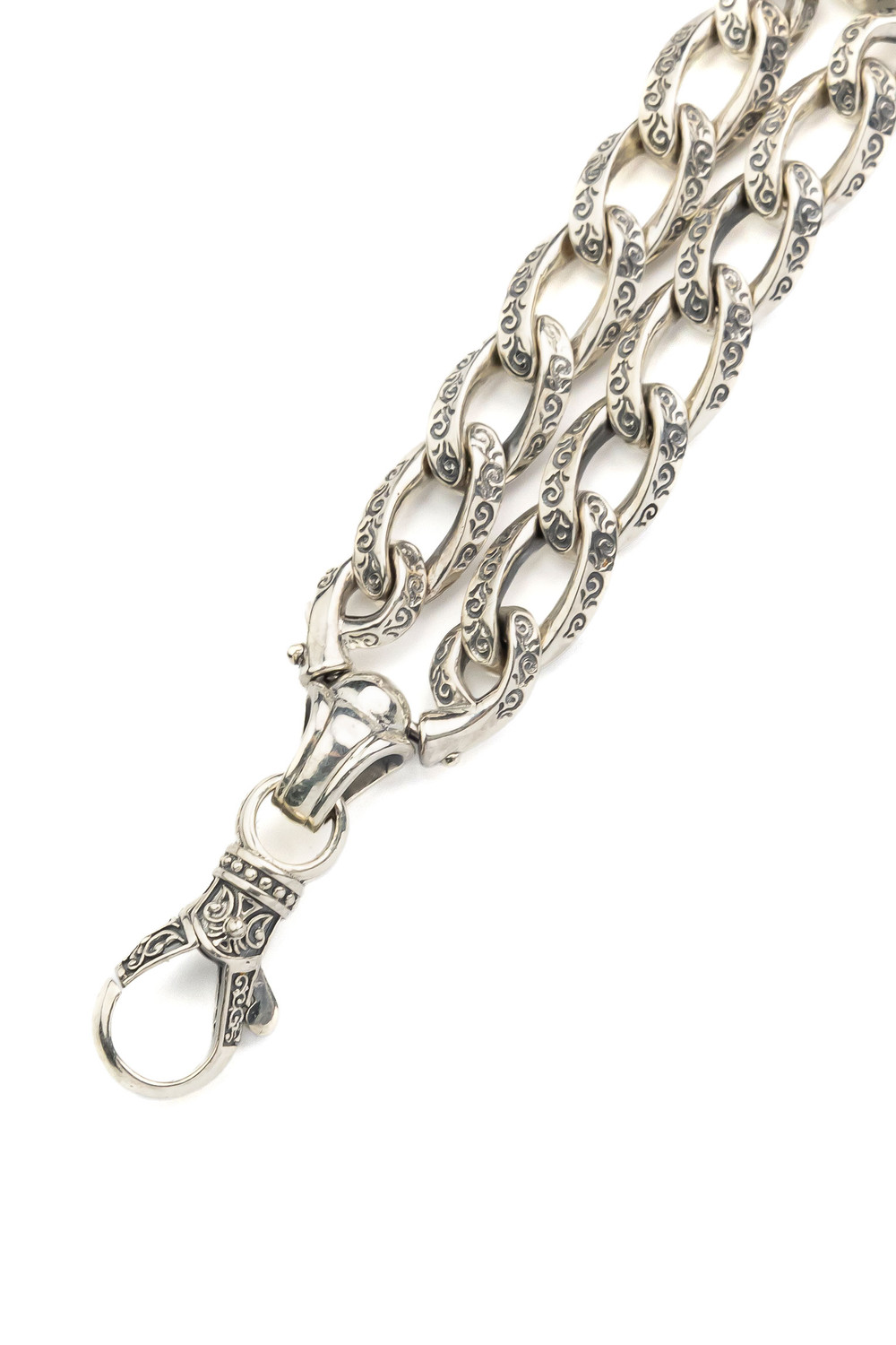 Браслет из серебра и золота c ониксом и рубином