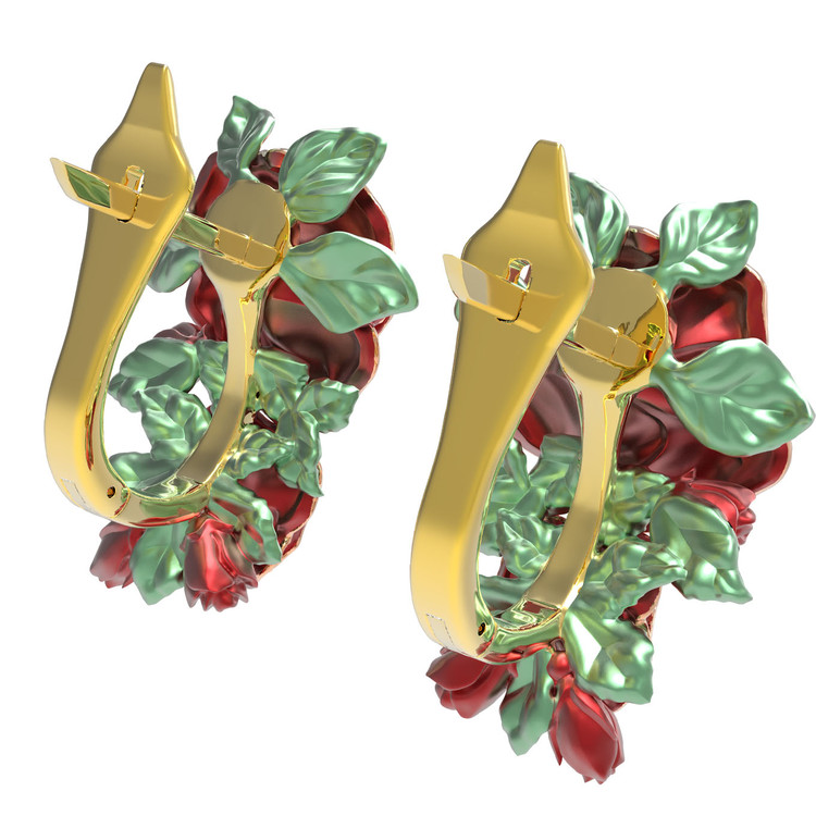 Серьги из лимонного золота