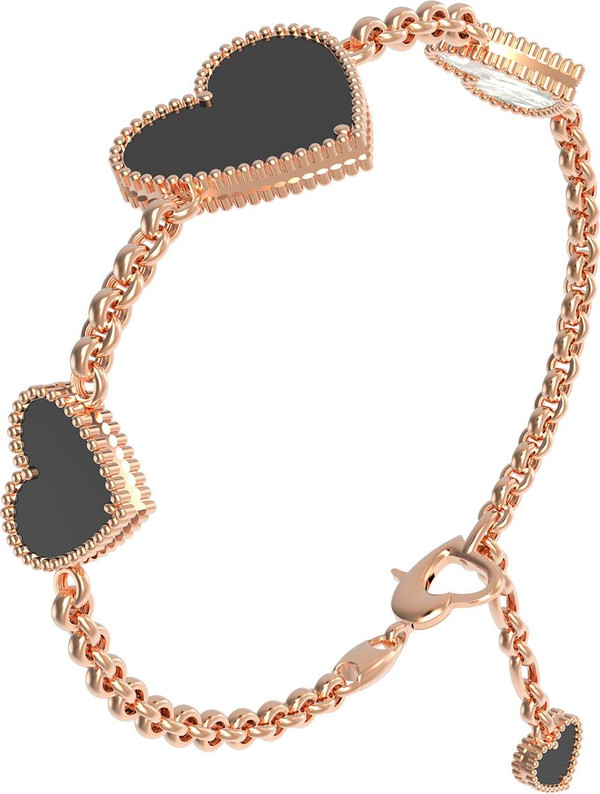 Браслет из золота c ониксом и перламутром