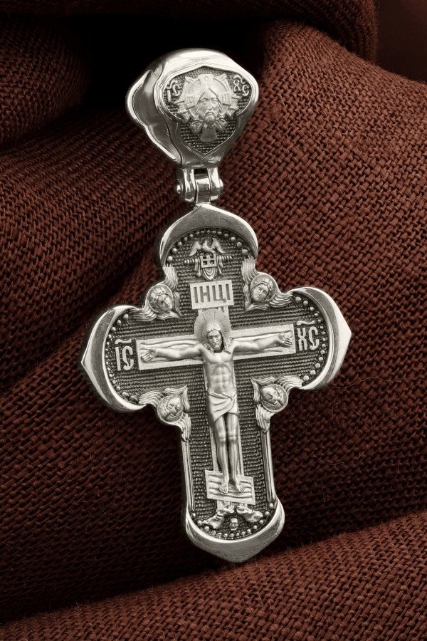 Крест из белого золота