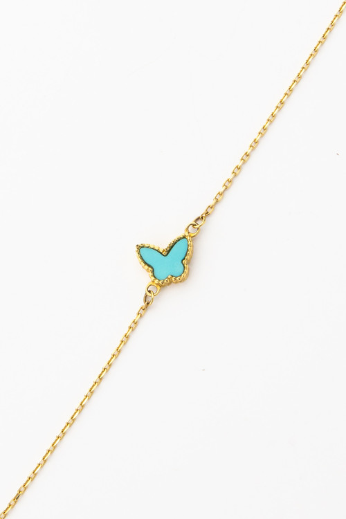 Браслет из лимонного золота c бирюзой