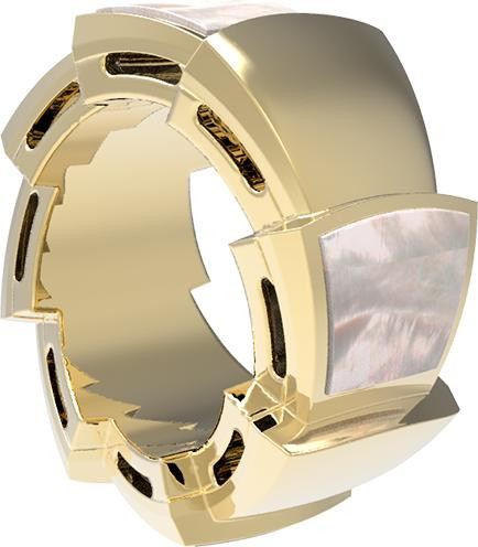 Подвеска из лимонного золота c перламутром