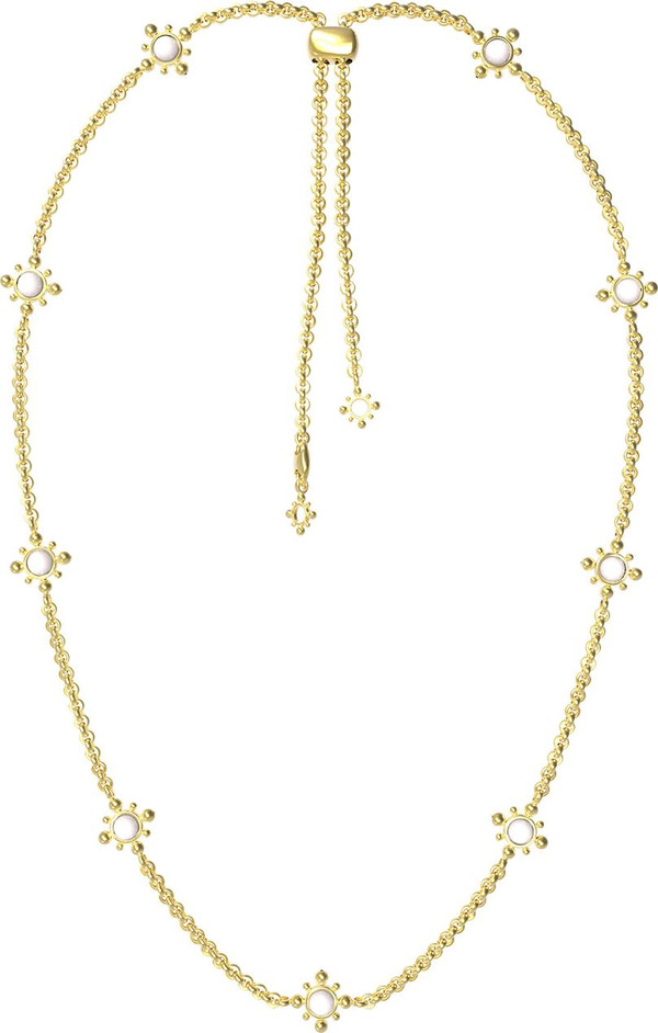 Колье из лимонного золота c агатом