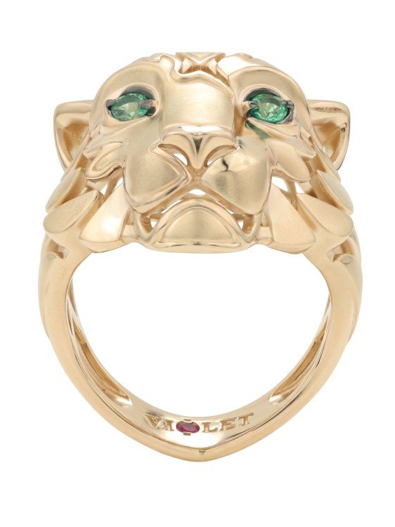 Кольцо из золота c изумрудом и рубином