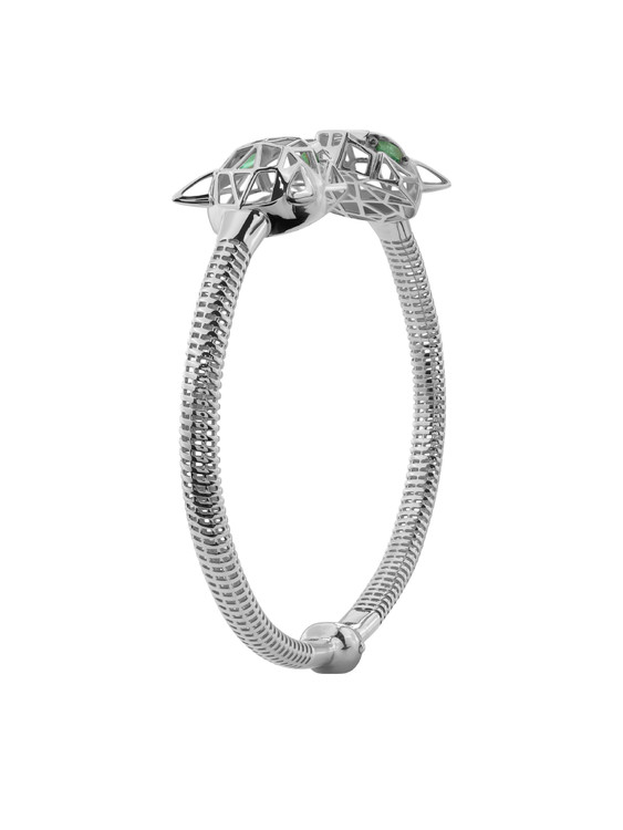 Браслет из белого золота c изумрудом