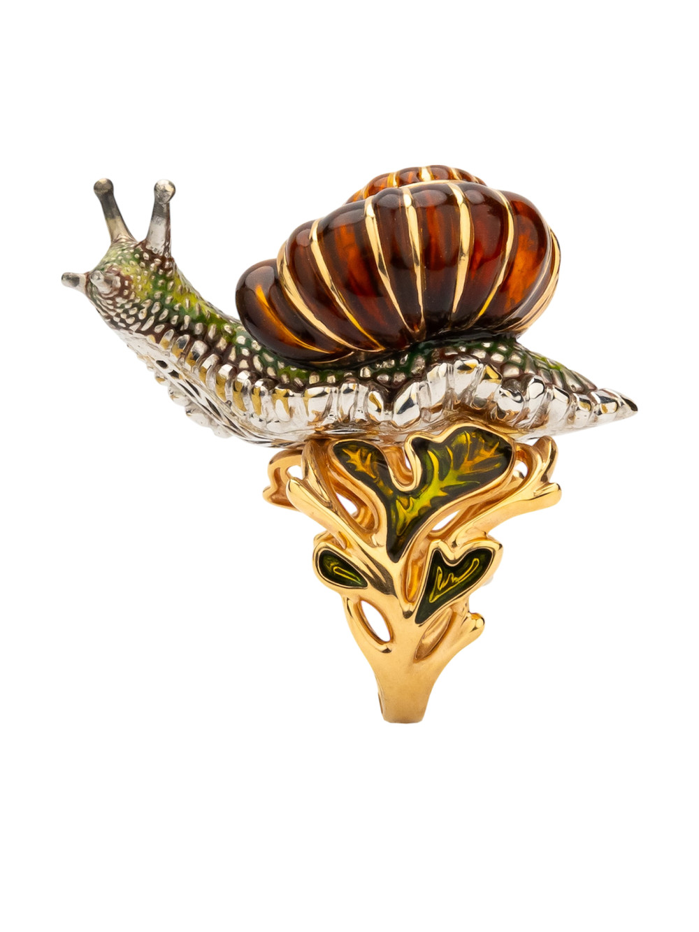 Кольцо из золота c эмаль