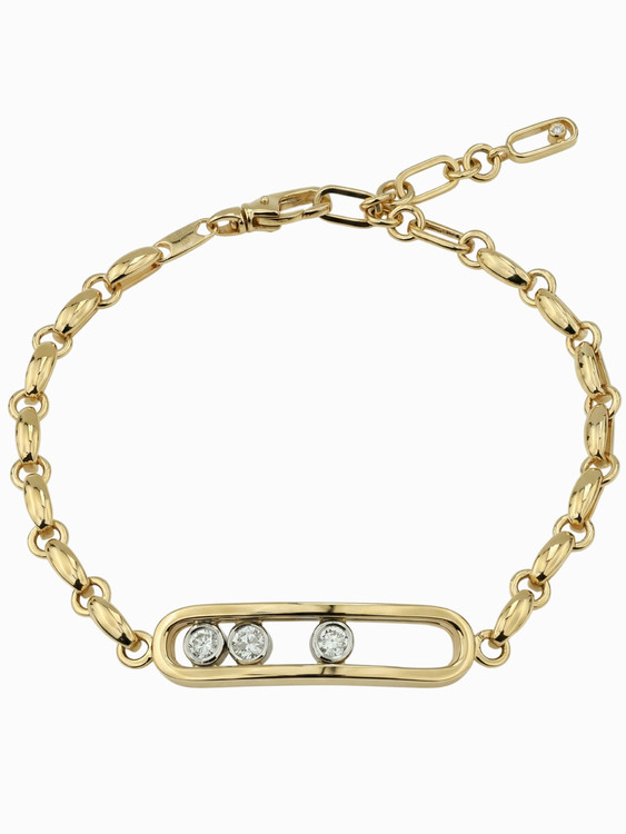 Браслет из лимонного золота c бриллиантами