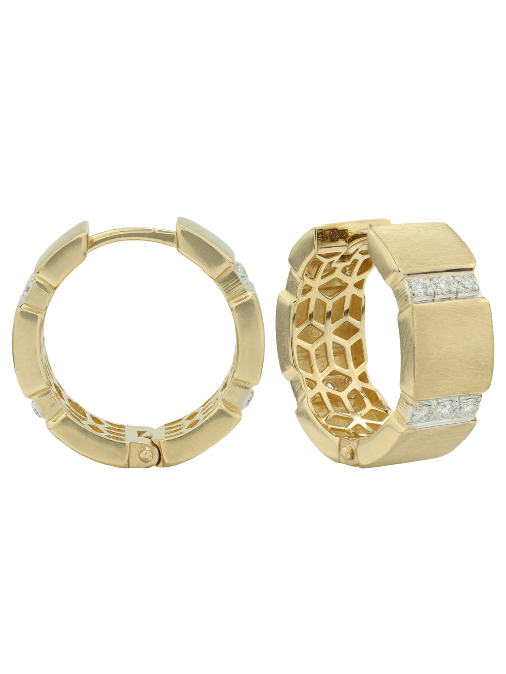 Серьги из лимонного золота c бриллиантами