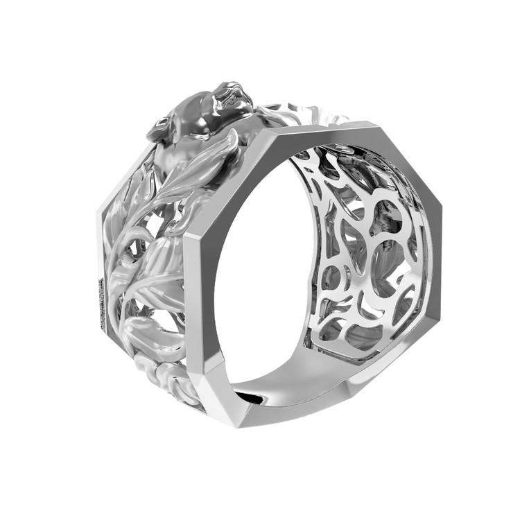 Кольцо из белого золота