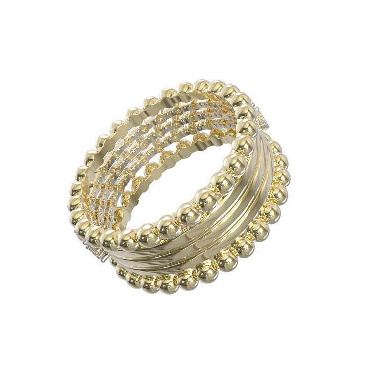 Кольцо из лимонного золота c бриллиантами