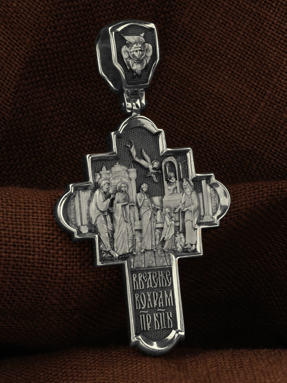 Крест из белого золота