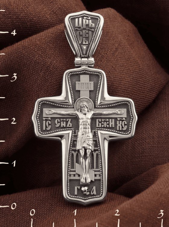 Крест из белого золота