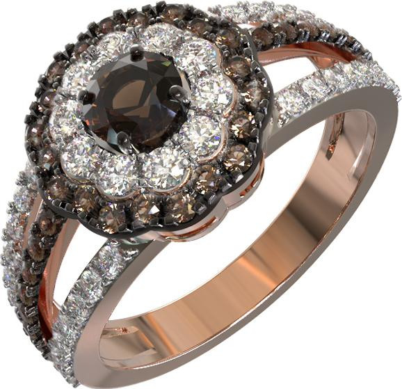 Кольцо из золота c бриллиантами