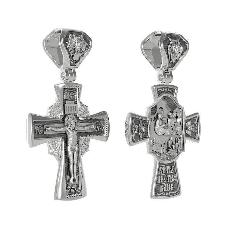 Крест из белого золота