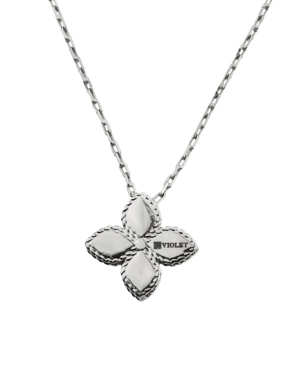 Колье из белого золота c бриллиантами и ониксом