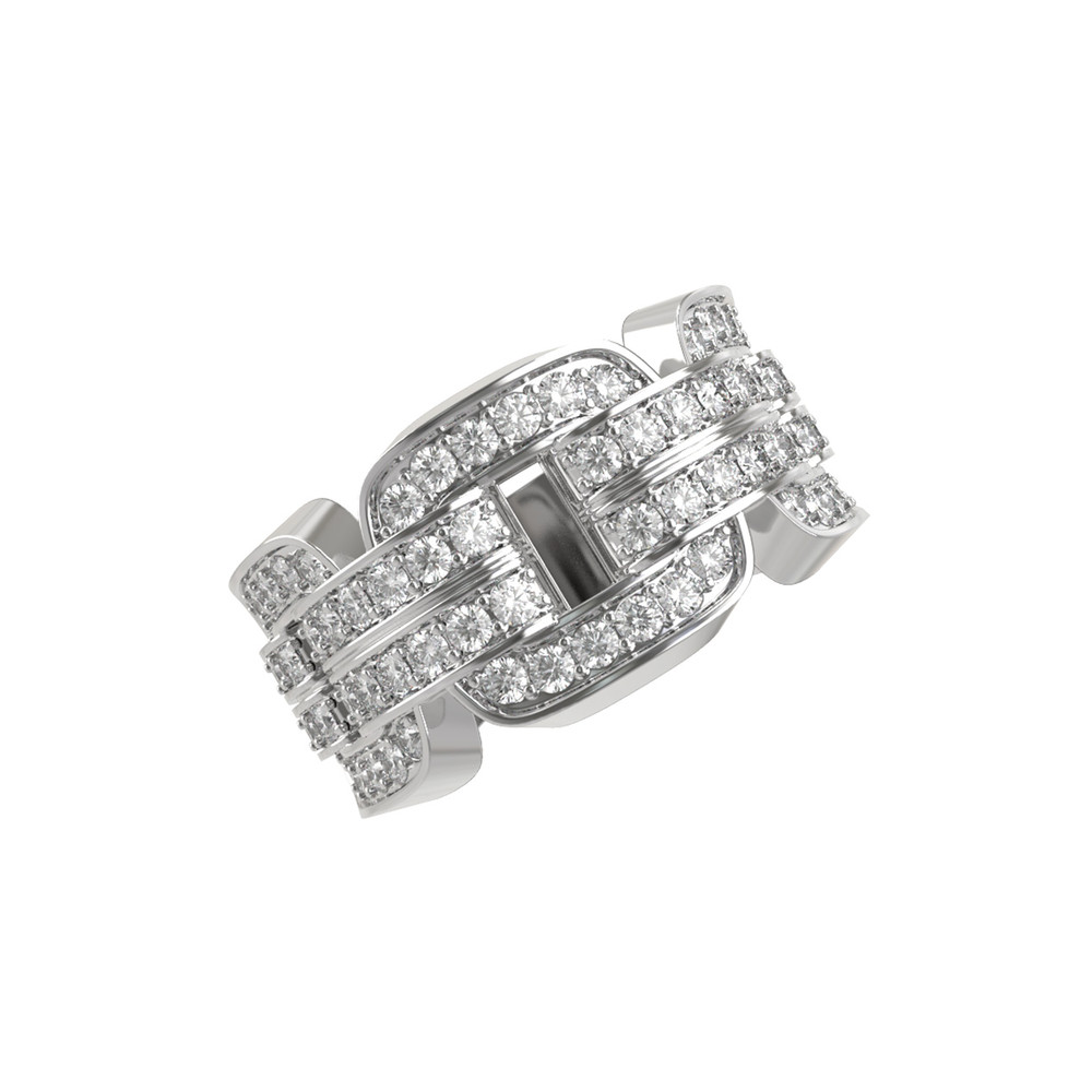 Кольцо из белого золота c бриллиантами