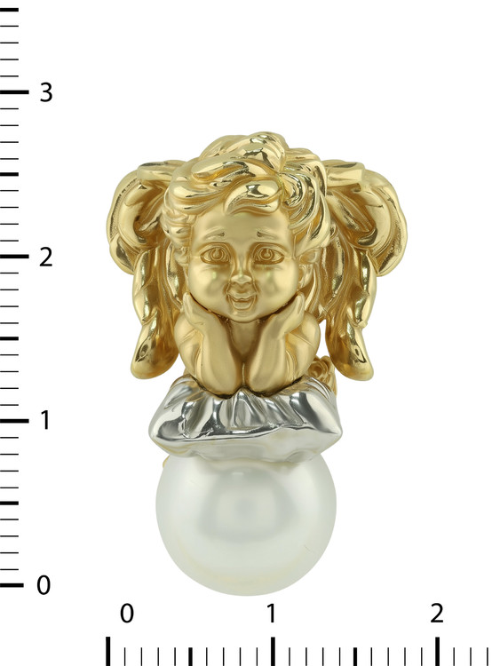 Подвеска из лимонного золота c жемчугом