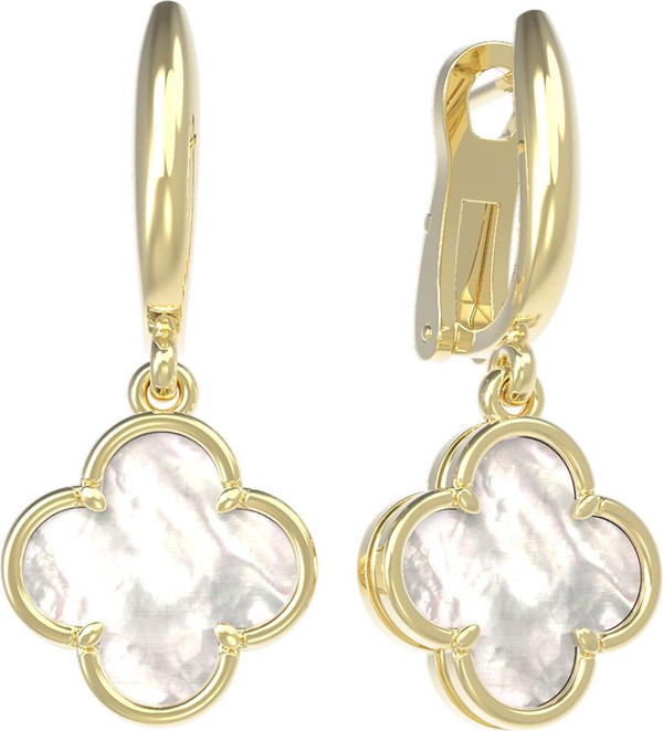 Серьги из лимонного золота c перламутром