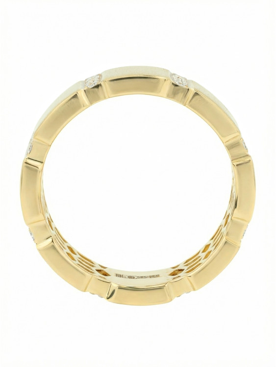 Кольцо из лимонного золота c бриллиантами