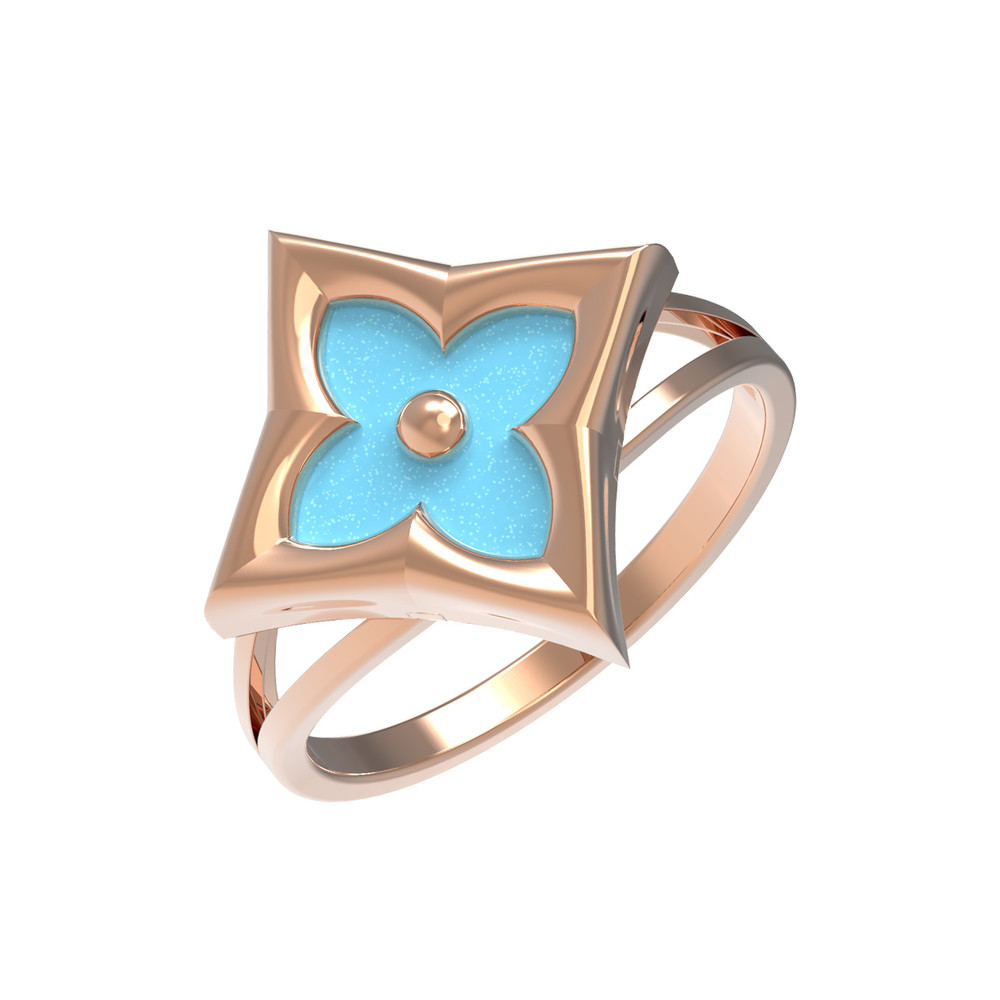 Кольцо из золота c бирюзой