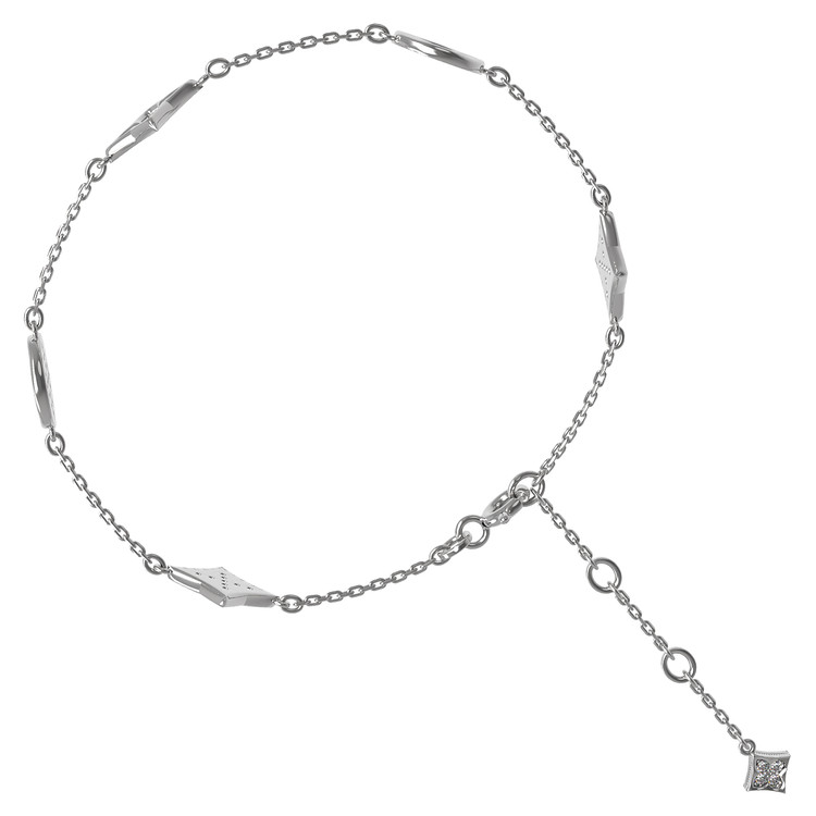 Браслет из белого золота c бриллиантами