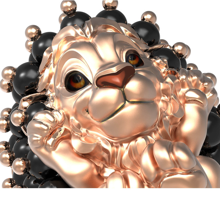 Кольцо из золота c эмаль и ониксом