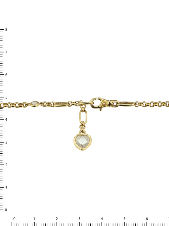 Браслет из лимонного золота c фианитом