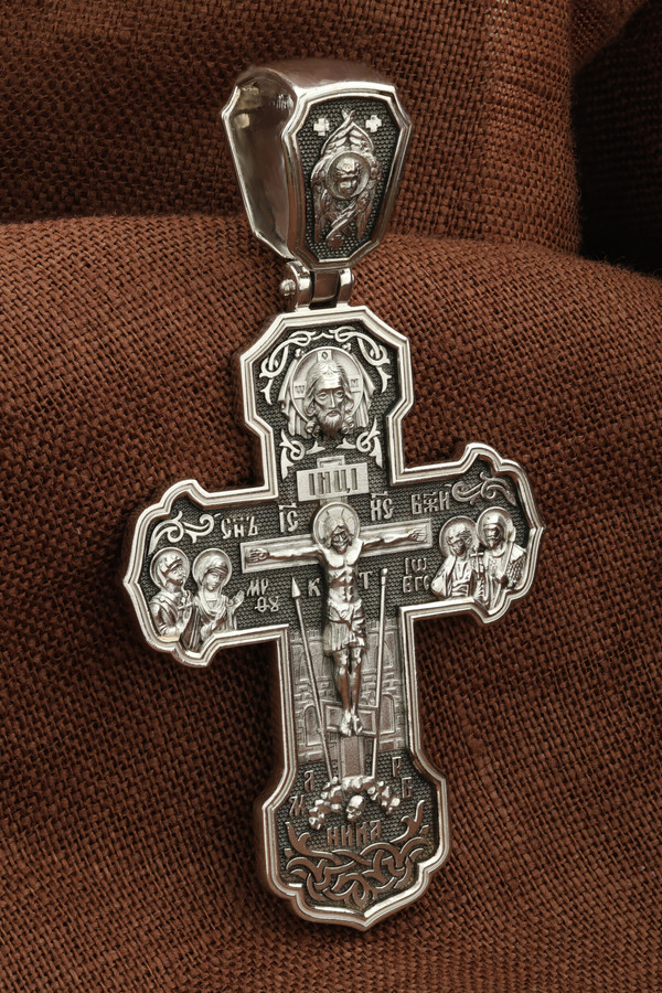 Крест из белого золота