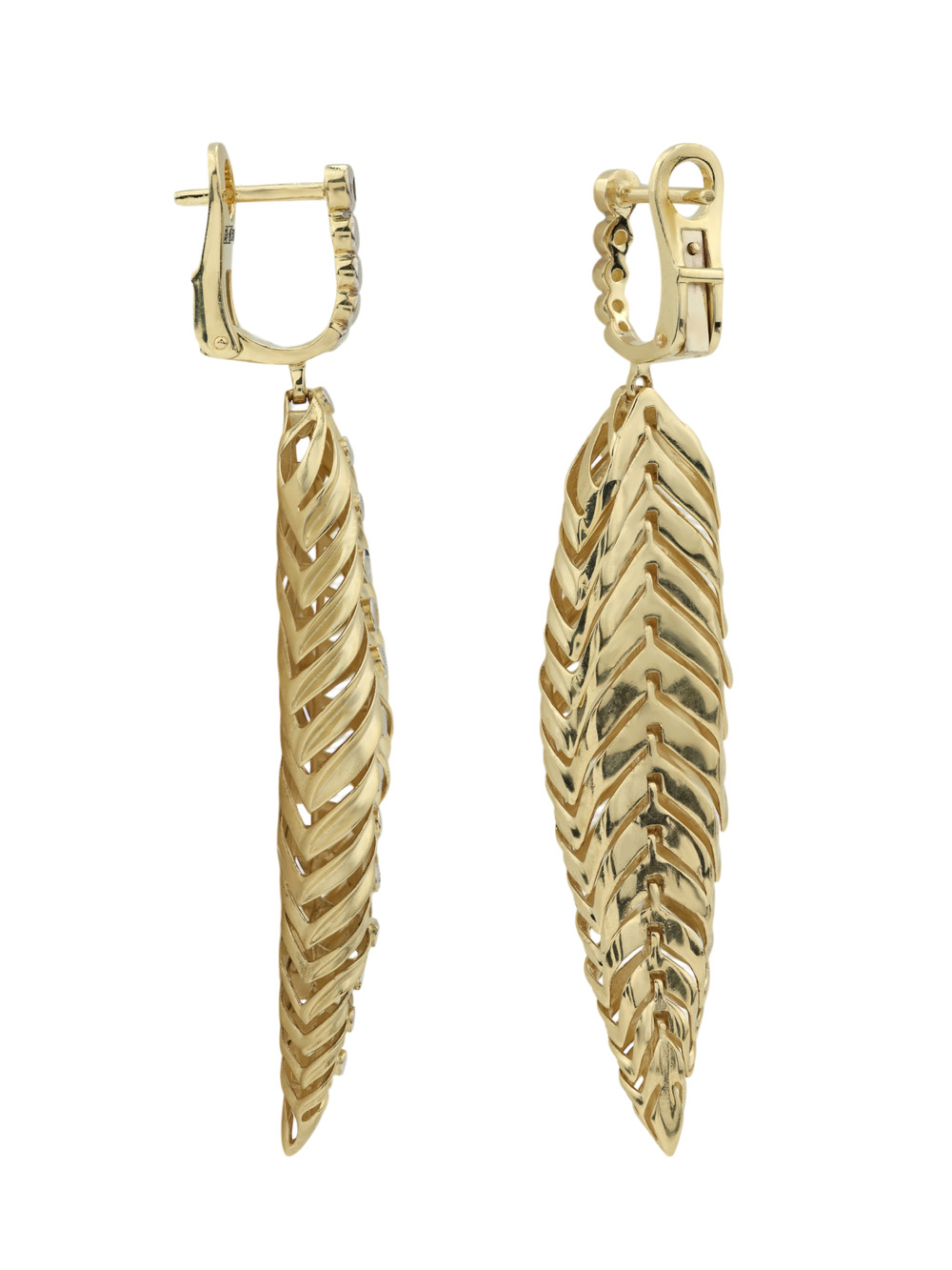 Серьги из лимонного золота