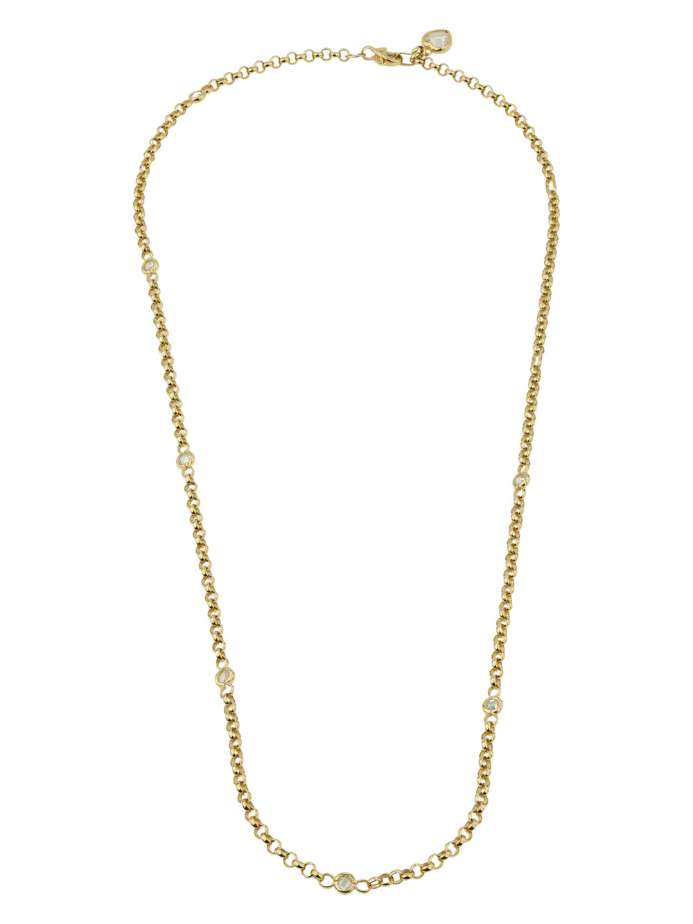 Цепь из лимонного золота c фианитом