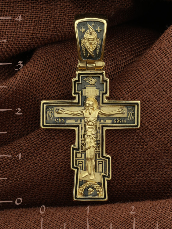 Крест из лимонного золота