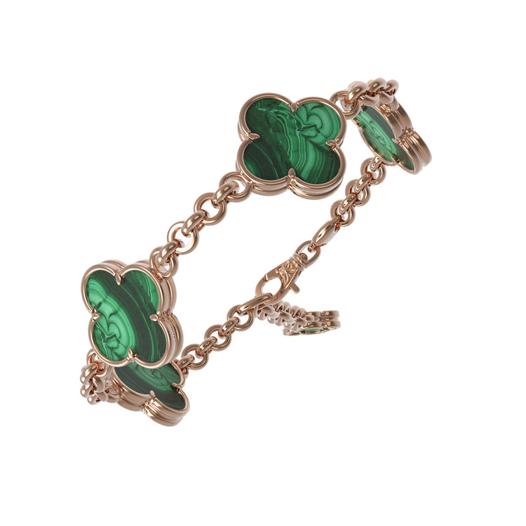 Браслет из золота c малахитом