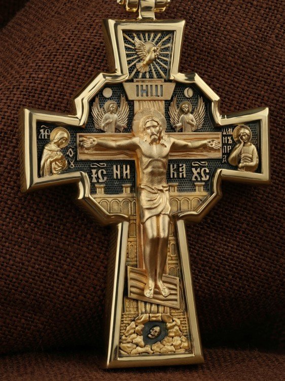 Крест из лимонного золота