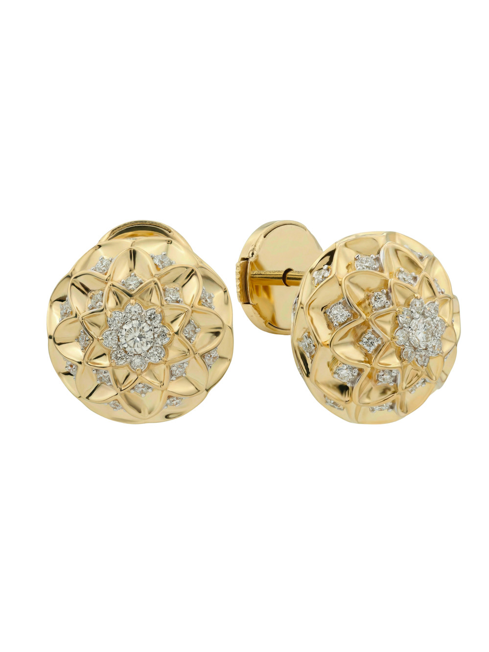 Серьги из лимонного золота c бриллиантами