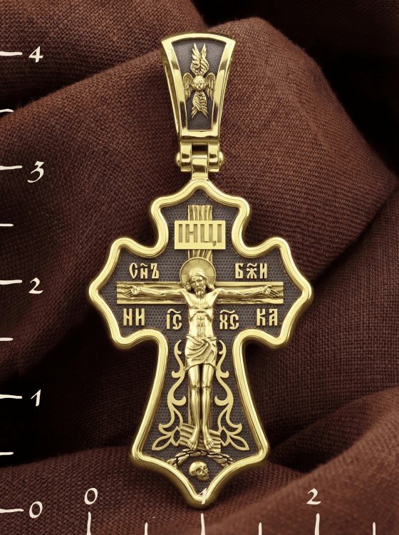 Крест из лимонного золота