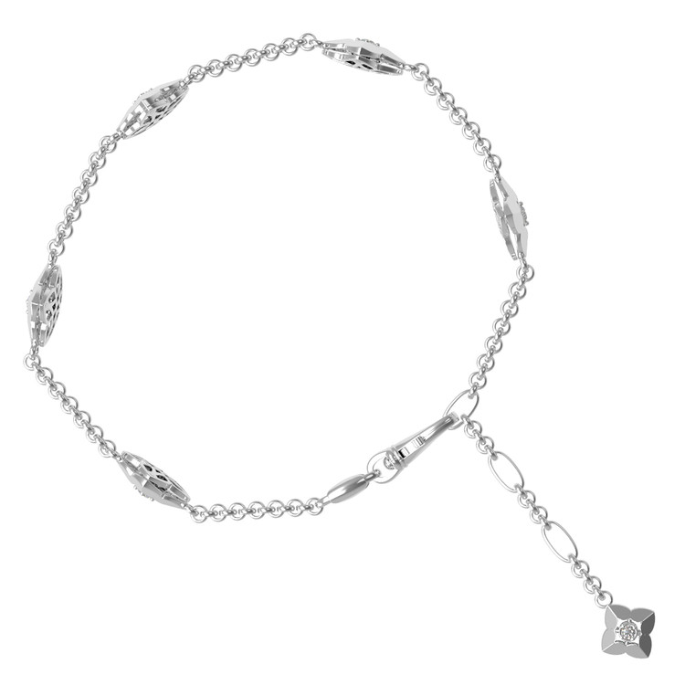 Браслет из белого золота c бриллиантами