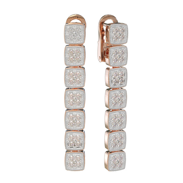 Серьги из золота c бриллиантами